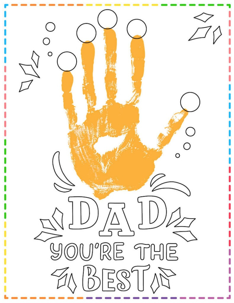 Father&amp;#039;S Day Handprint Template Clearance intended for Father&amp;amp;#039;s Day Handprint Printable