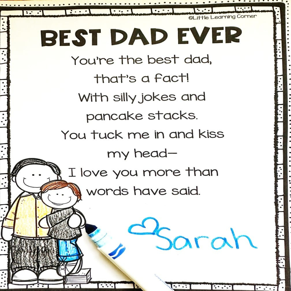 Father&amp;#039;S Day Poems For Kids | Free Handprint Keepsake - Little inside Printable Father&amp;amp;#039;s Day Poems For Toddlers