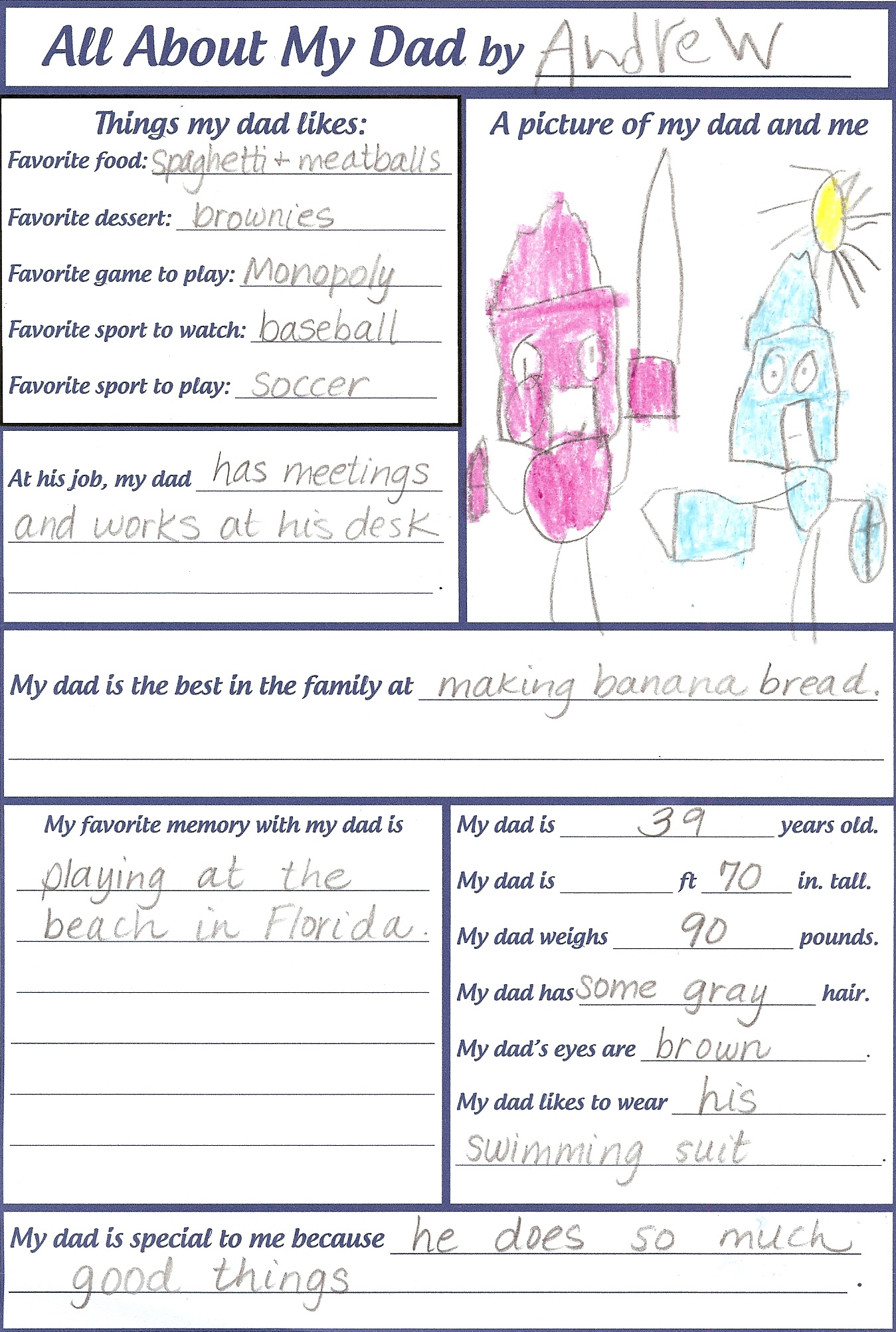 Father&amp;#039;S Day Printable | Big D &amp;amp; Me throughout Printable Father&amp;#039;S Day Questionnaire Free