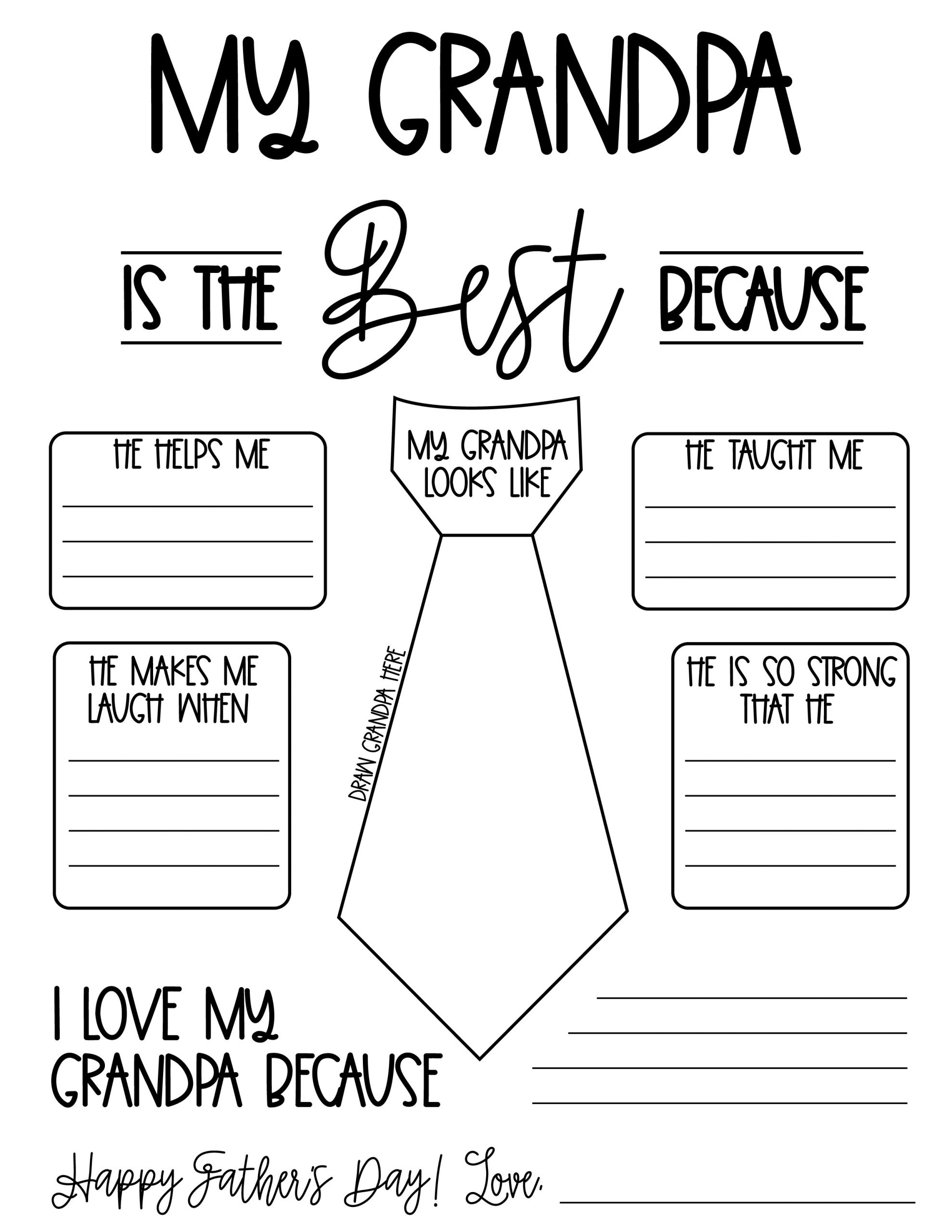 Father&amp;#039;S Day Printable (For Grandpa, Papa And Granddad, Too!) with regard to Free Printable Happy Father&amp;amp;#039;s Day Grandpa Cards