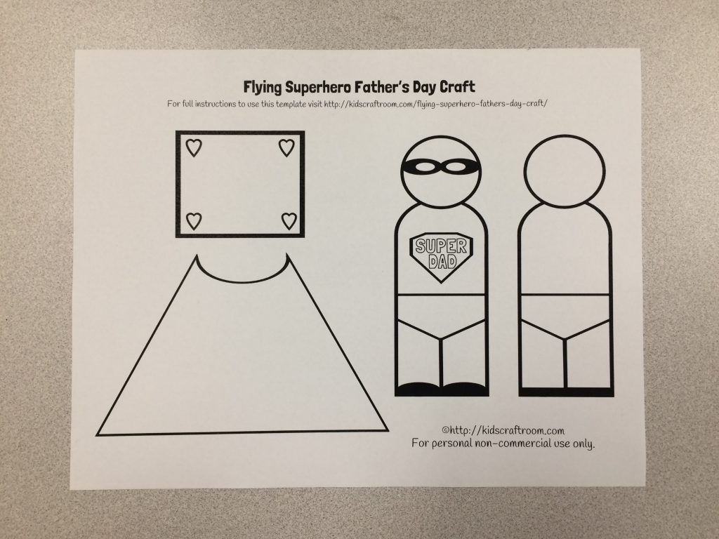 Father&amp;#039;S Day Superhero Craft 2025 | Levitan regarding Free Father&amp;#039;S Day Superhero Printable