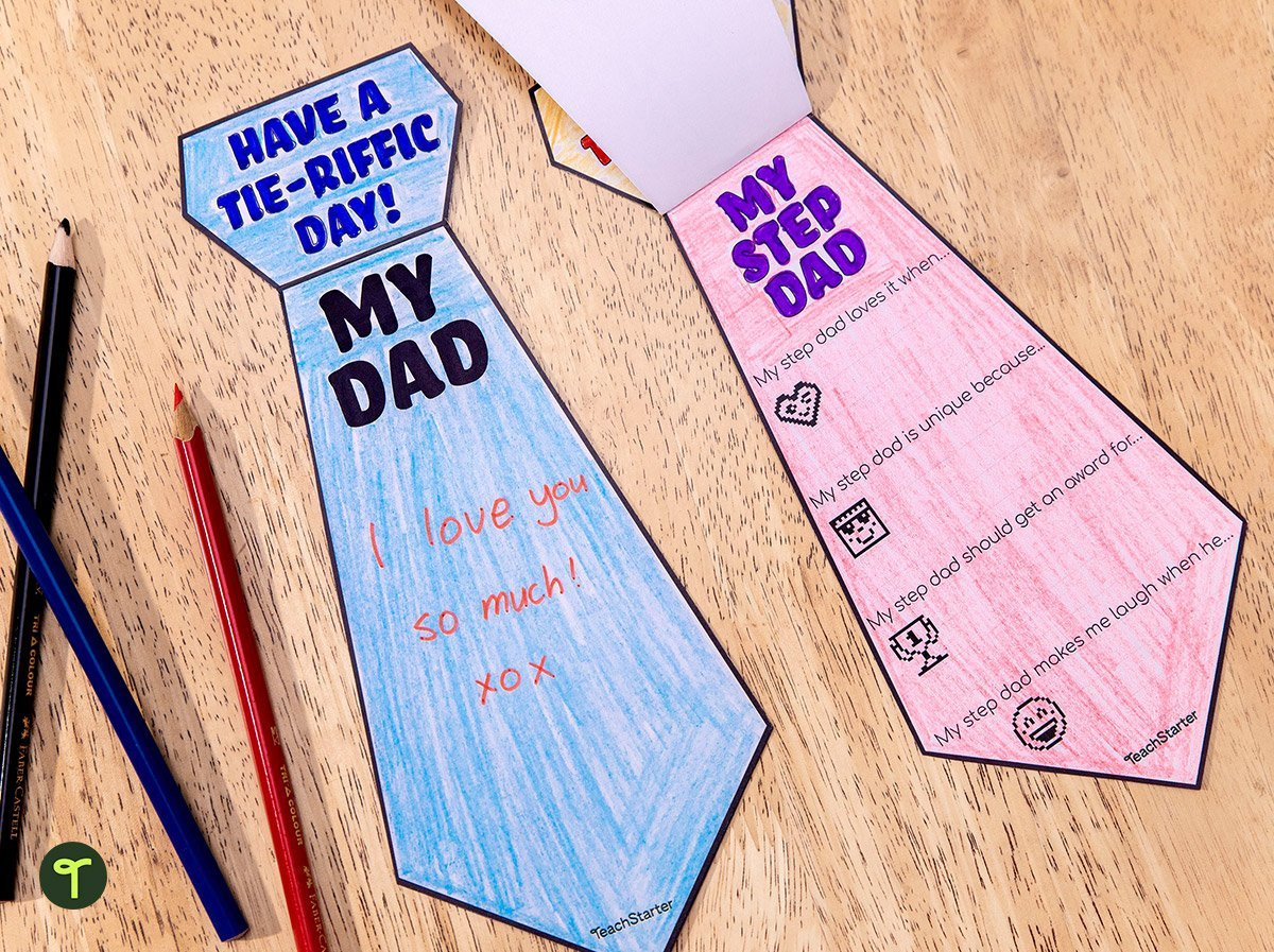 Father&amp;#039;S Day Tie Template Upper Years | Teach Starter regarding Father&amp;amp;#039;s Day Tie Printable