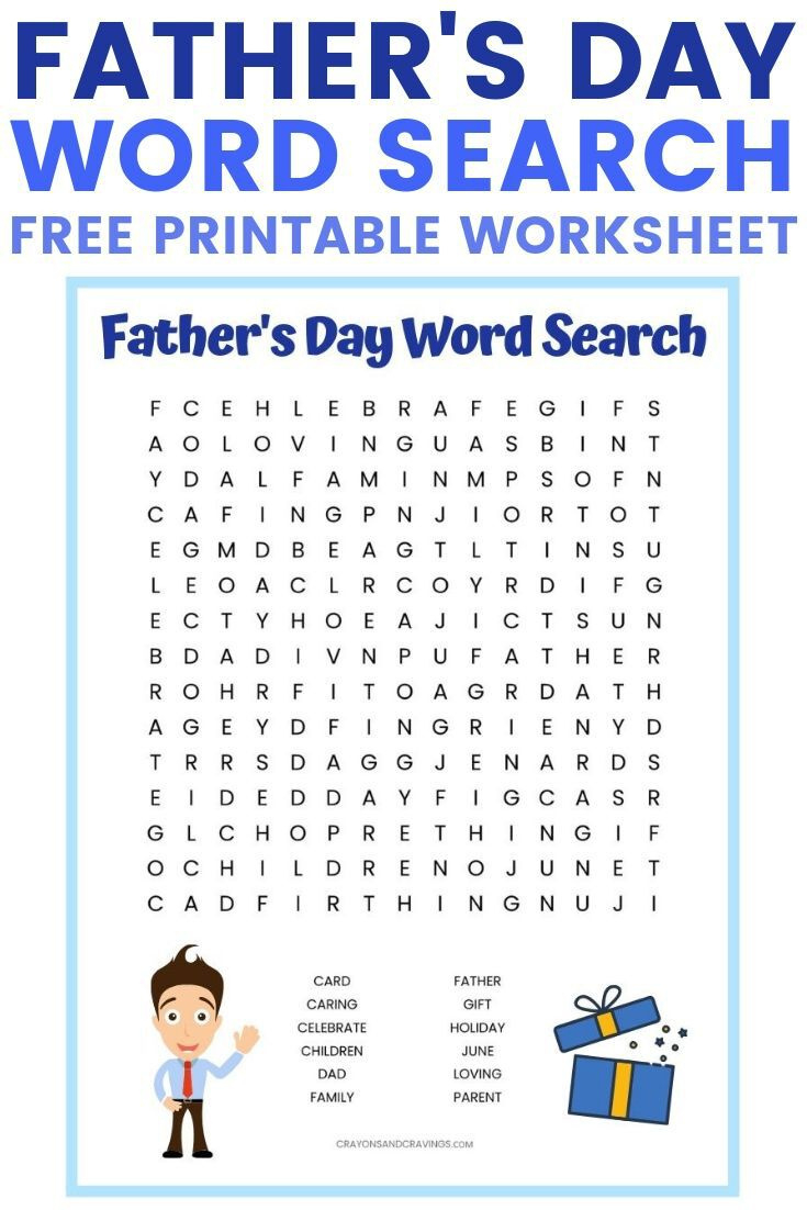 Father&amp;#039;S Day Word Search Free Printable For Kids throughout Printable Father&amp;amp;#039;s Day Word Search