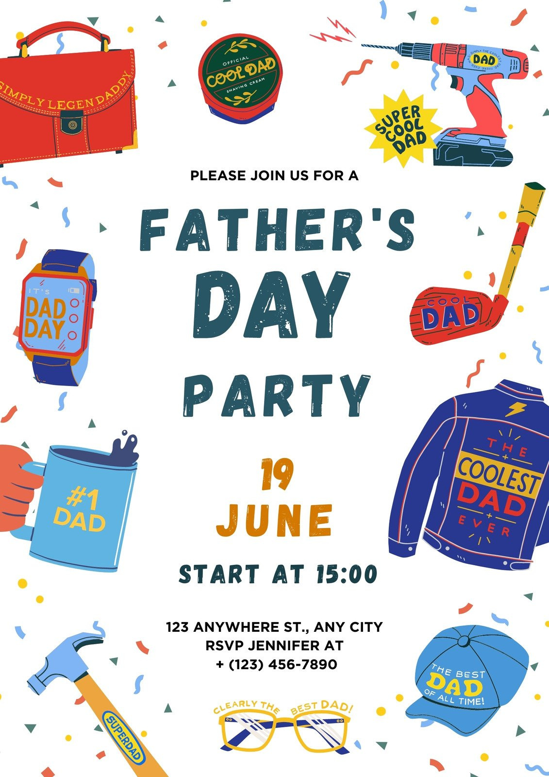 Free And Customizable Fathers Day Templates intended for Free Father&amp;#039;S Day Printable Posters