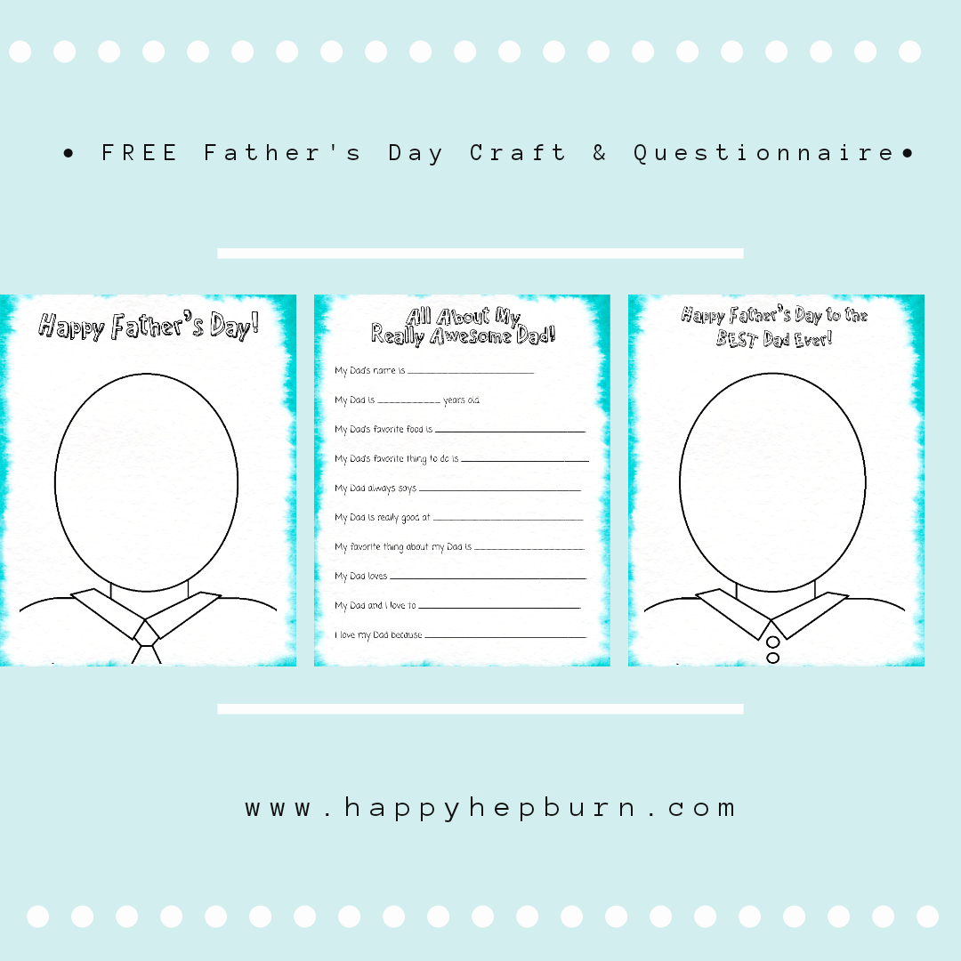 Free Father&amp;#039;S Day Craft Printable - Happy Hepburn pertaining to Easy Printable Father&amp;#039;S Day Crafts