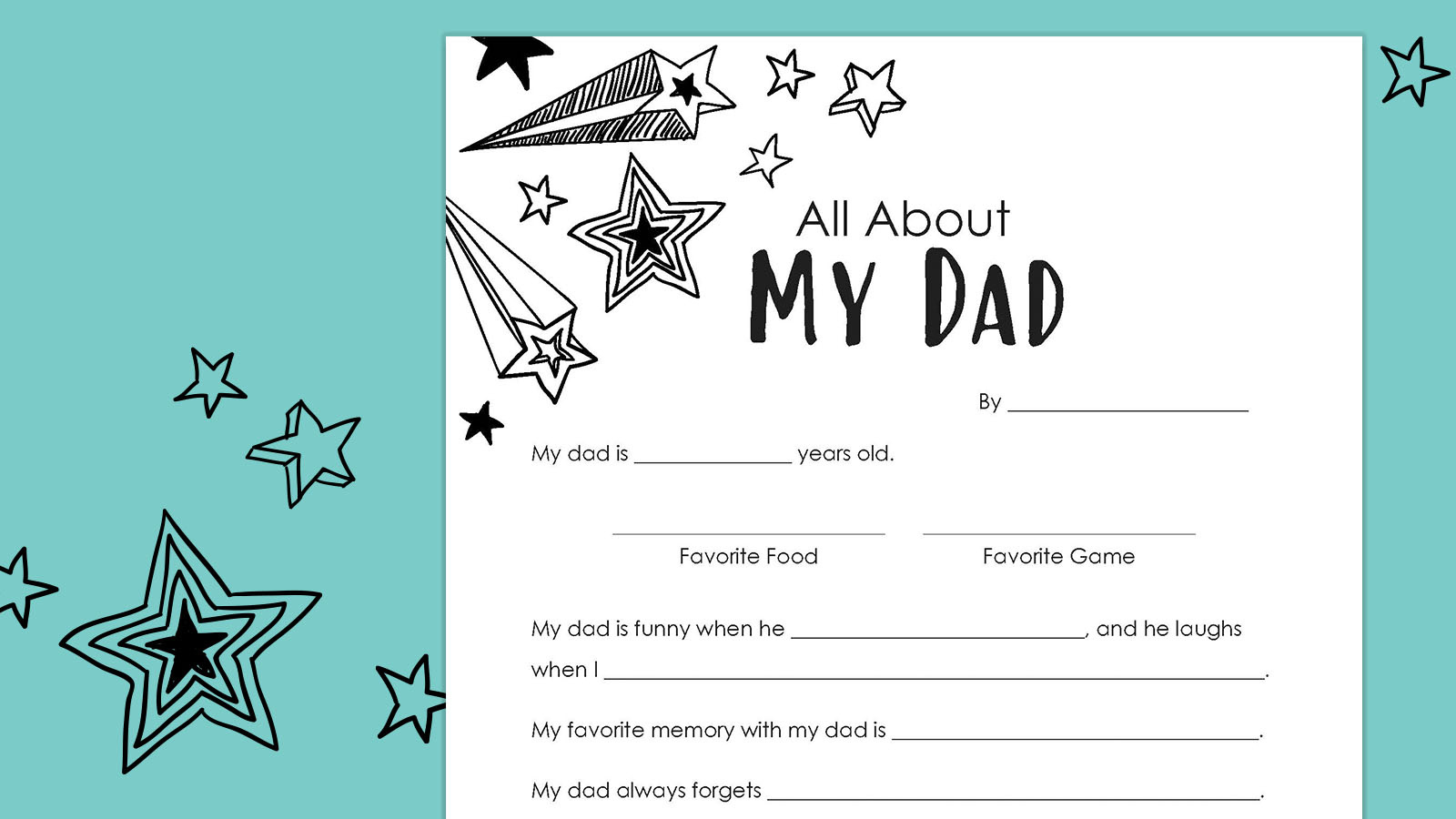 Free Father&amp;#039;S Day Questionnaire Printable inside Free Printable Father&amp;#039;S Day Questionnaire