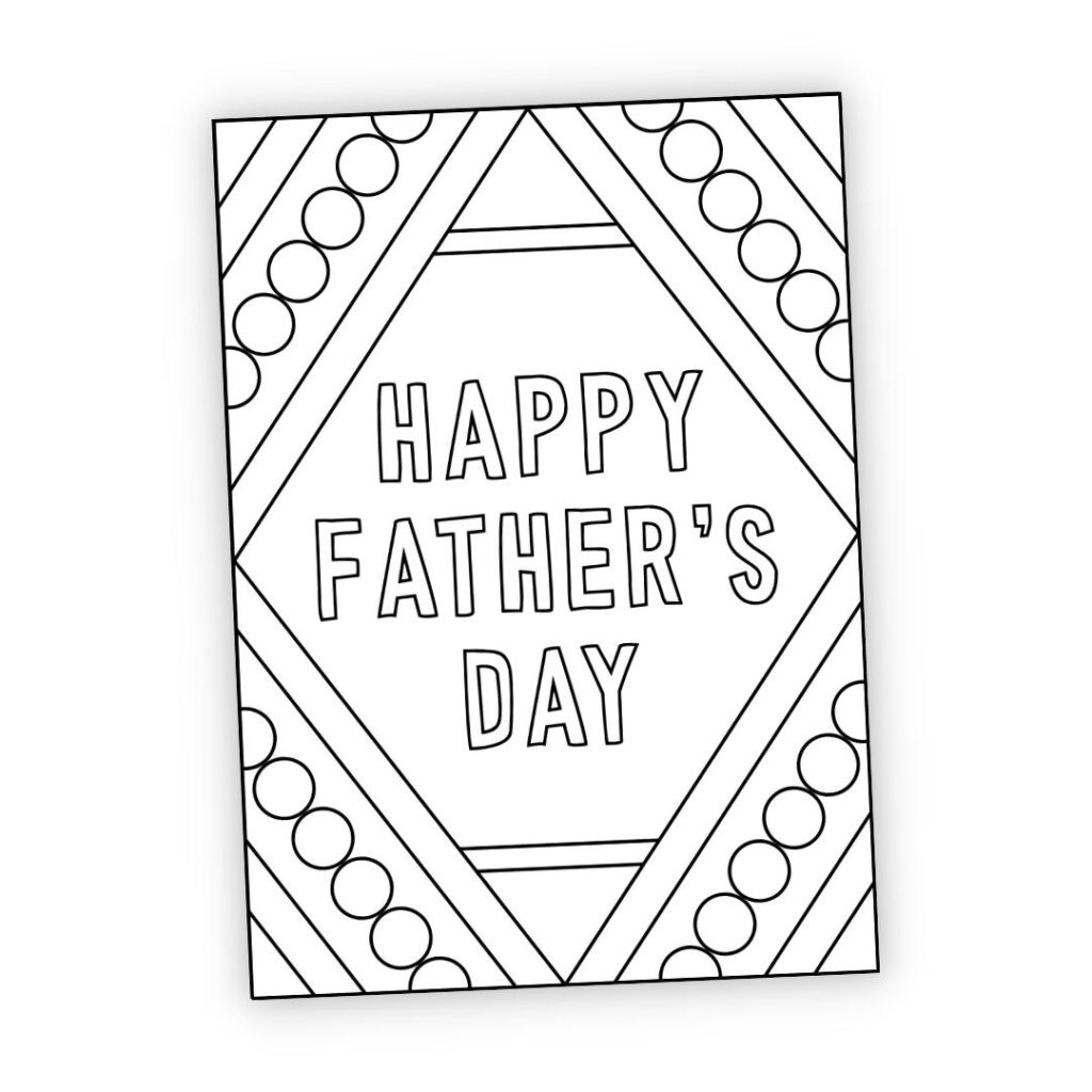 Free Printable Father&amp;#039;S Day Card To Color - The Craft-At-Home Family inside Father&amp;#039;S Day Cards Craft Printable