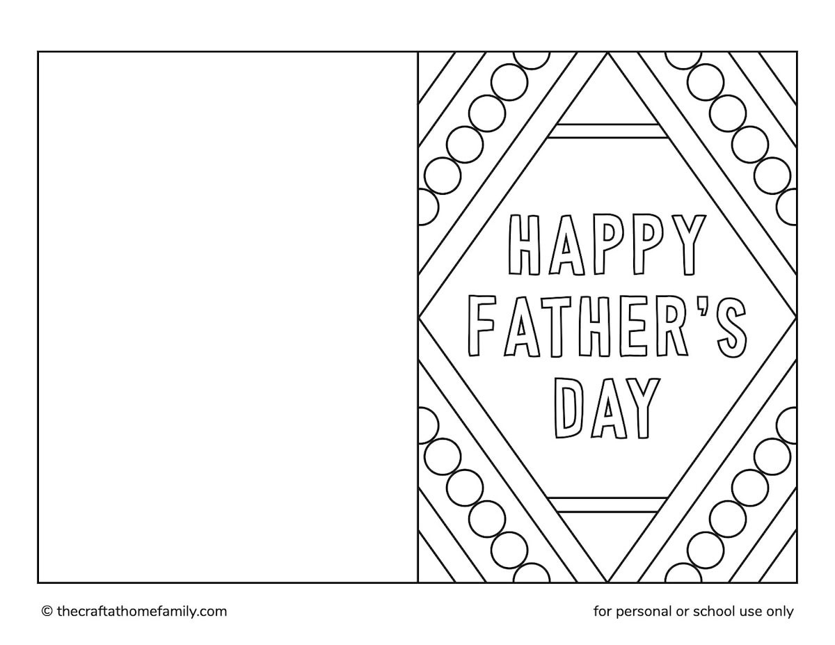 Free Printable Father&amp;#039;S Day Card To Color - The Craft-At-Home Family with regard to Happy Father&amp;#039;S Day Grandpa Printable Cards