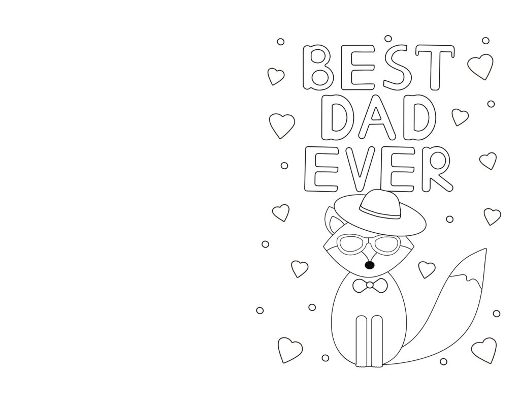 Free Printable Father&amp;#039;S Day Cards For Kids To Color - Happy throughout Free Printable Father&amp;#039;S Day Card From Dog