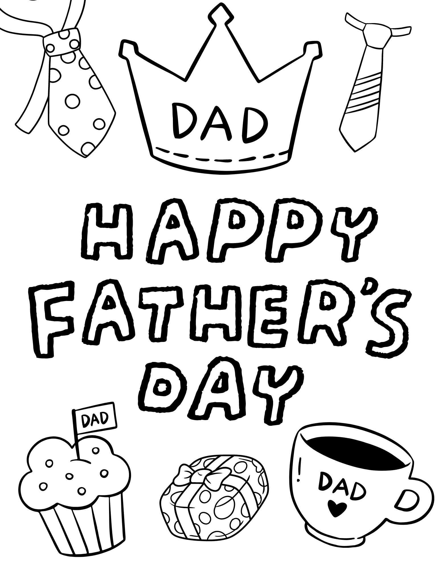Free Printable Fathers Day Coloring Pages To Celebrate Dad within Free Printable Father&amp;#039;S Day Pictures