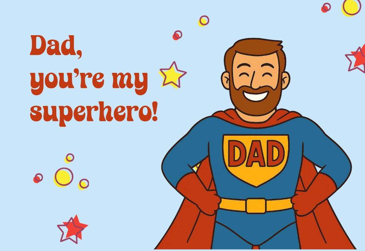 Free Printable Father&amp;#039;S Day Template To Edit Online in Free Father&amp;#039;S Day Superhero Printable