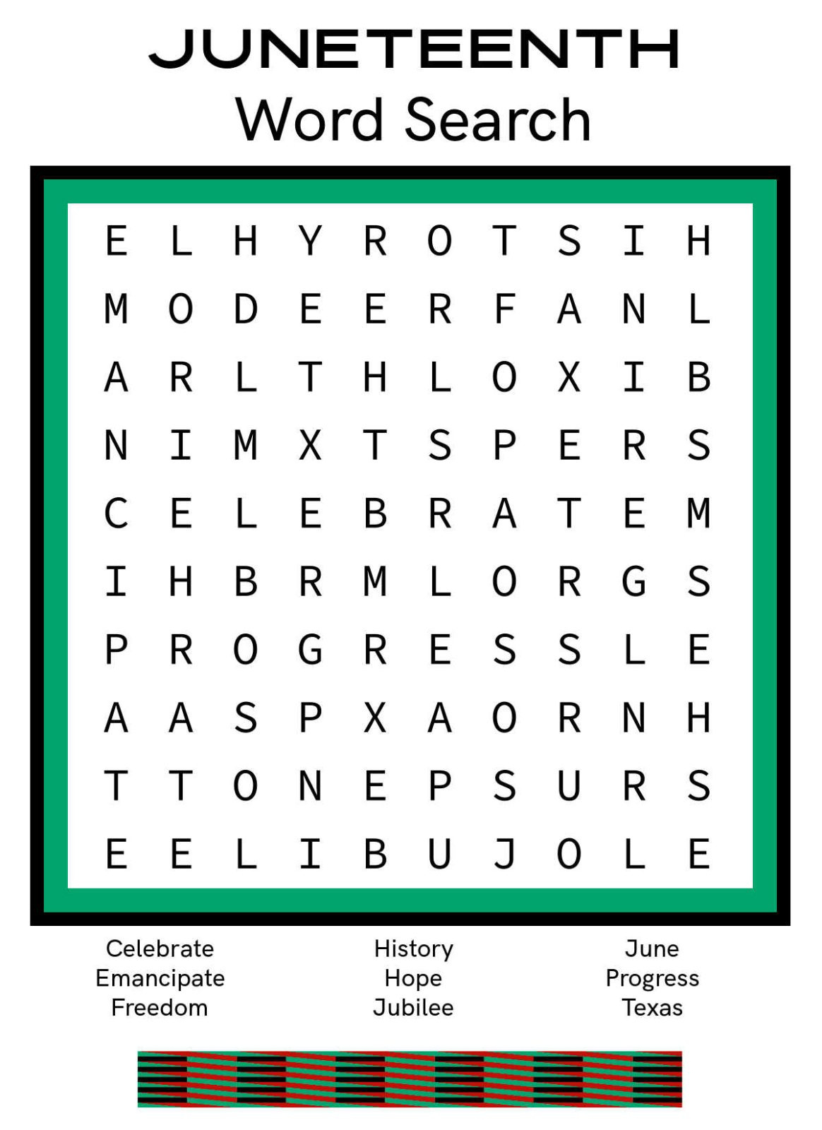 Free Printable Juneteenth Word Search - Mama Likes This pertaining to Juneteenth Celebration Free Printable Juneteenth Word Search