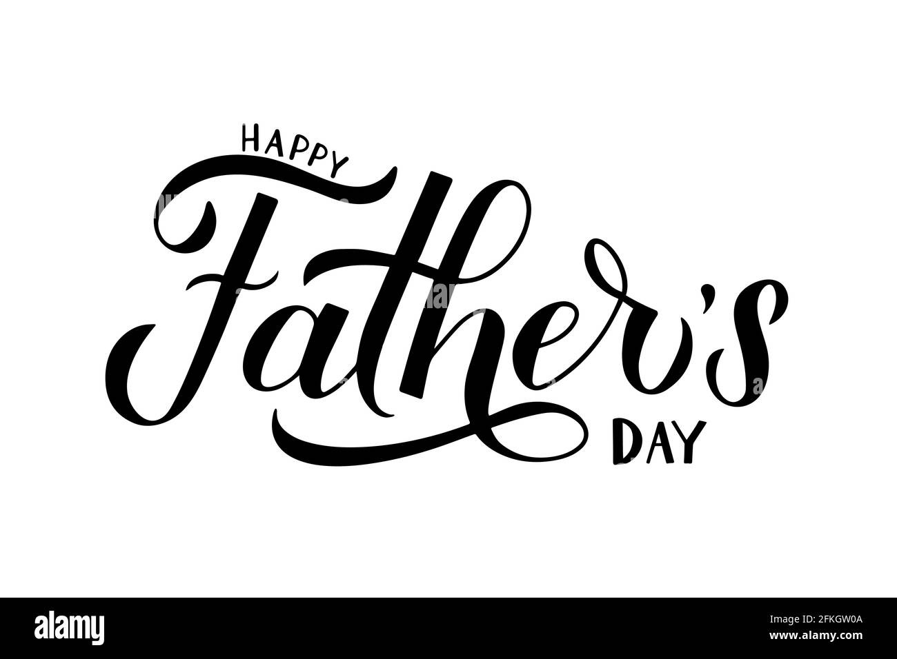 Happy Father S Day Calligraphy Hand Lettering Isolated On White pertaining to Printable Father&amp;amp;#039;s Day Sign