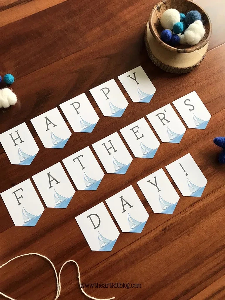 Happy Father&amp;#039;S Day Banner {Free Printable!} - The Art Kit for Free Printable Happy Father&amp;amp;#039;s Day Banner Printable