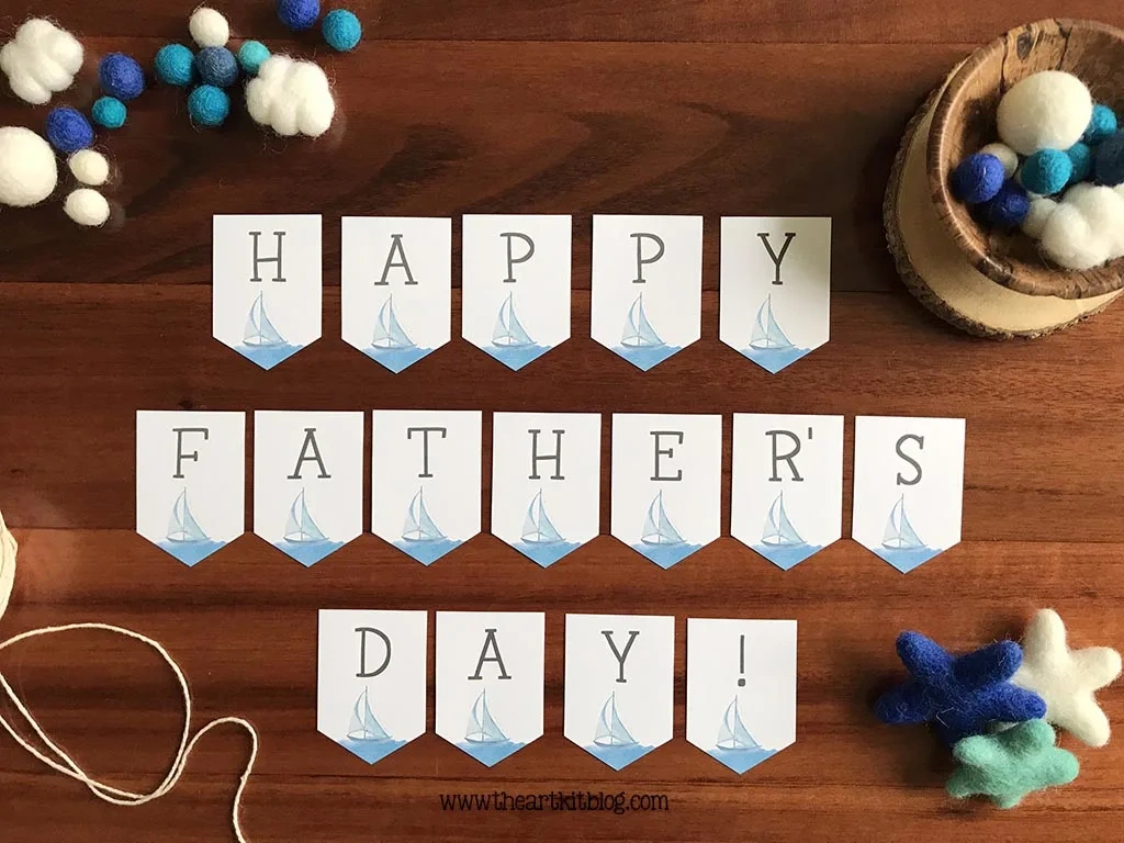 Happy Father&amp;#039;S Day Banner {Free Printable!} - The Art Kit regarding Printable Happy Father&amp;#039;S Day Signs