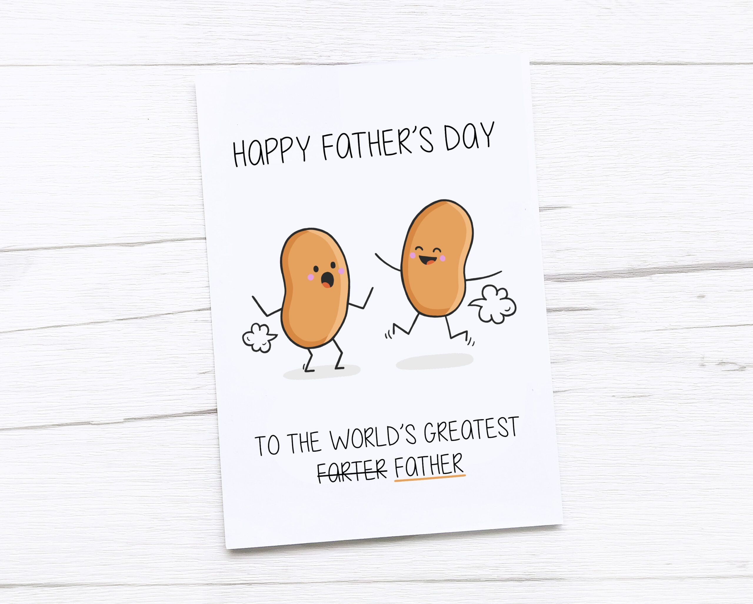 Happy Fathers Day Card | Dad Card | Father’s Day Gift | Beans | Farter regarding Father&amp;amp;#039;s Day Cards