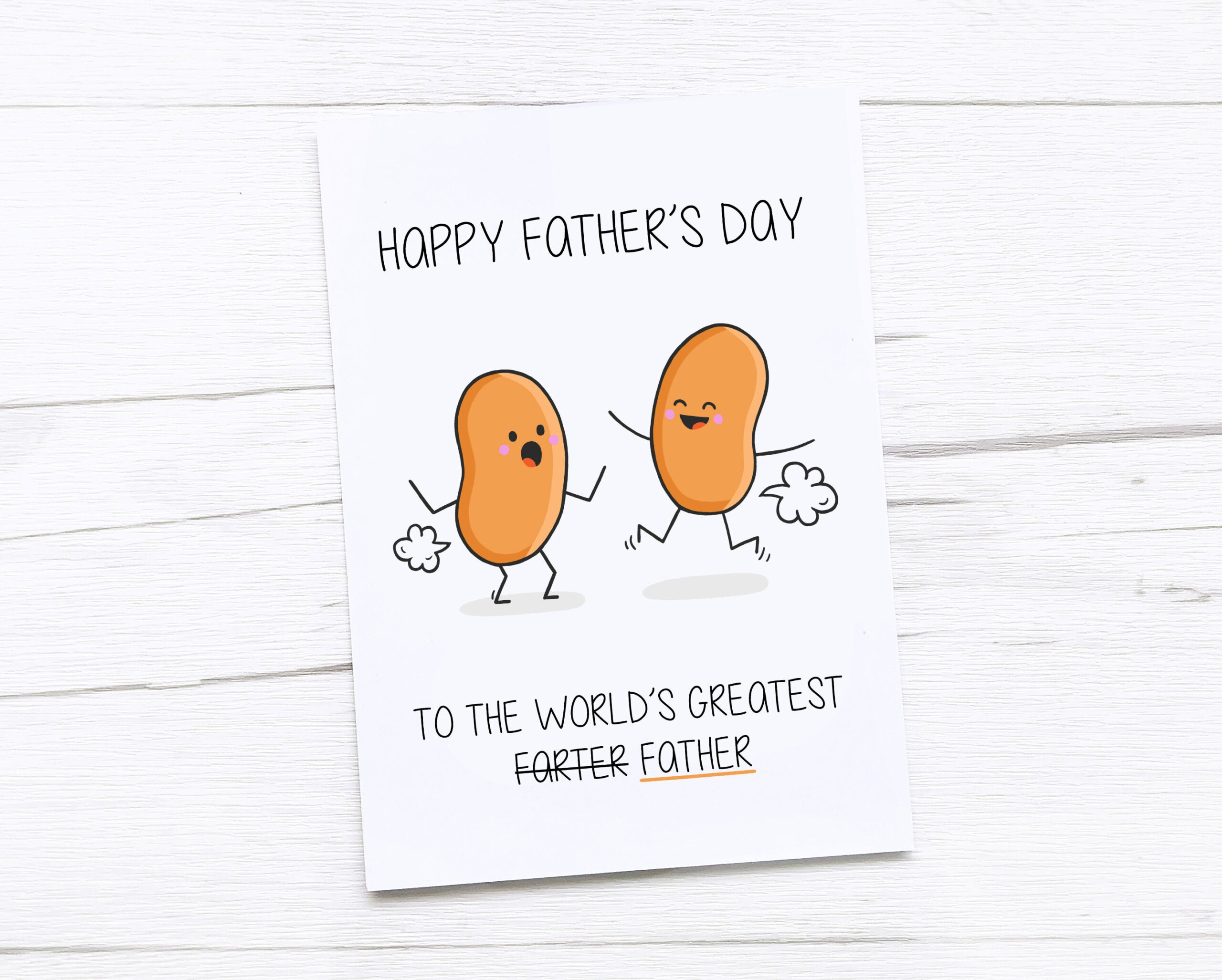 Happy Fathers Day Card | Dad Card | Father’s Day Gift | Beans | Farter regarding Father&amp;#039;S Day Cards
