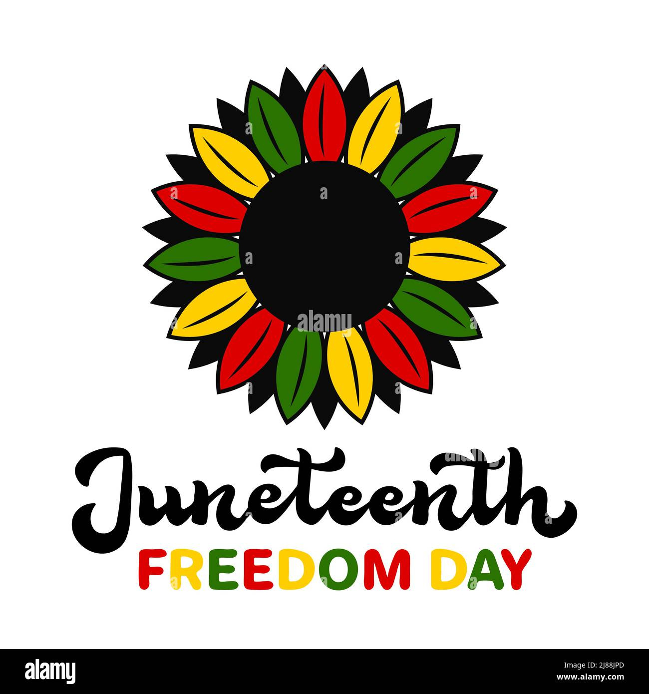 Juneteenth Calligraphy Sign. African American Holiday On June 19 pertaining to Juneteenth Flower Cutouts Free Printable