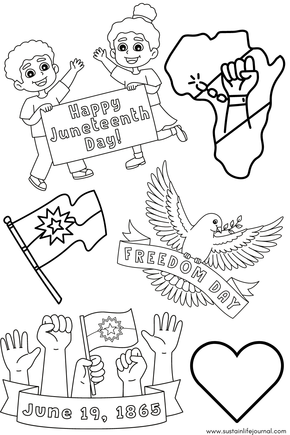 Juneteenth Coloring Page For Kids - Sustain Life Journal throughout Juneteenth Printable Coloring Juneteenth Coloring Pages For Kids