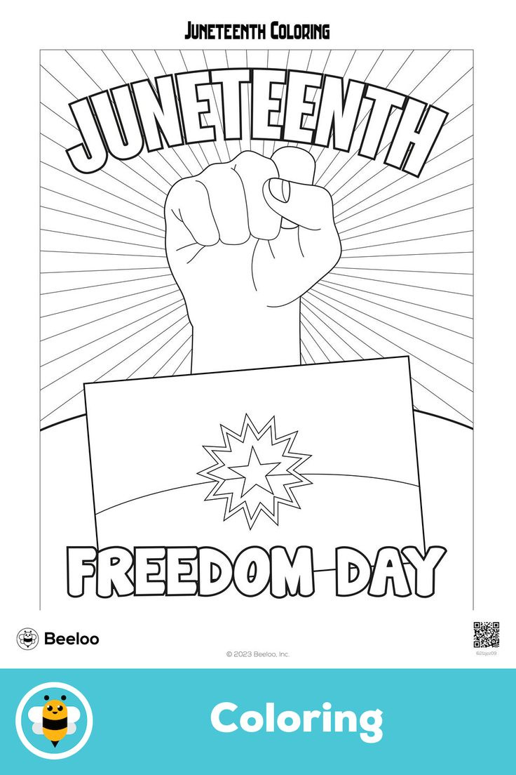 Juneteenth Coloring throughout Printable Juneteenth Flag Coloring Page
