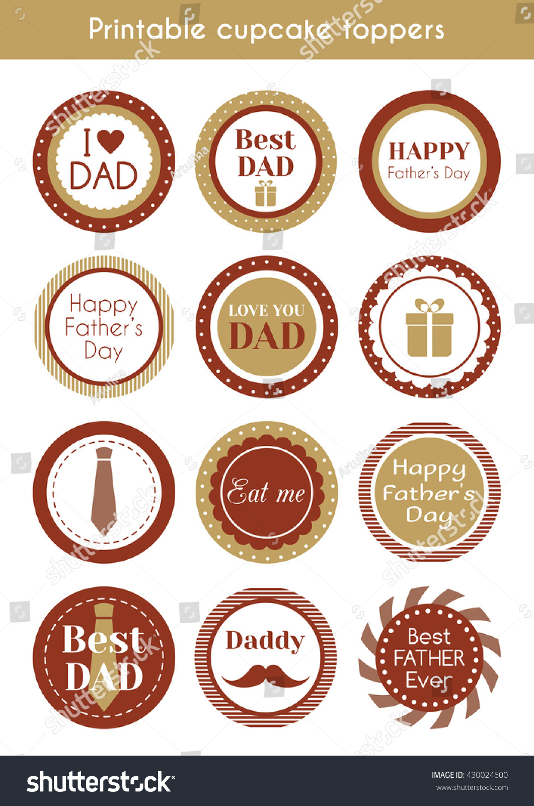 Printable Hipster Cupcake Toppers Fathers Day Stock Vector throughout Printable Father&amp;amp;#039;s Day Cupcake Toppers