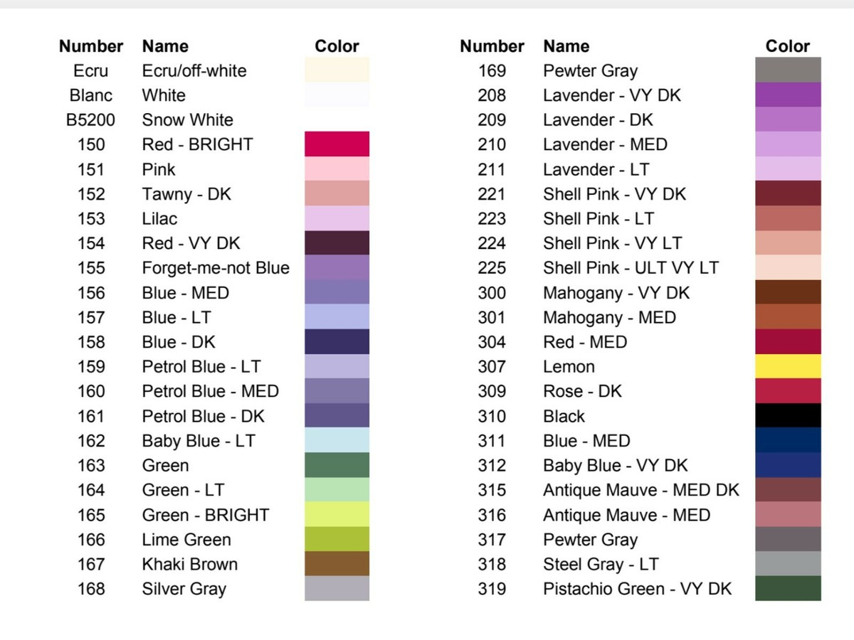 Blanc - 319 Dmc Cross Stitch Threads/Skeins Free Post &amp;amp; Packing for Dmc 319 Color Chart Thread