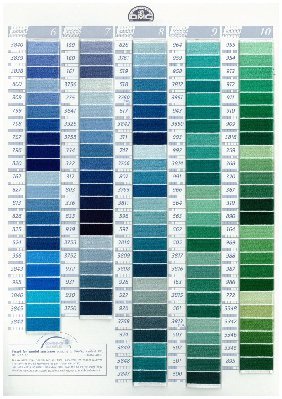 Dmc Stranded Cotton Embroidery Thread Colour Chart intended for DMC Mouline Floss Color Chart