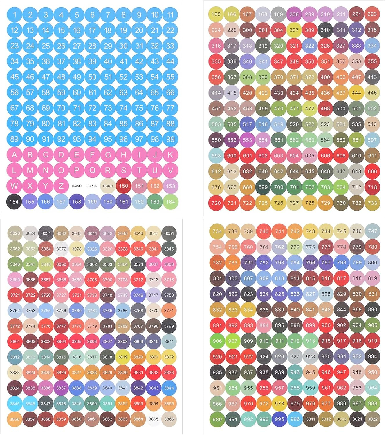 Multicolored Dmc Color Chart Diamond Art Stickers - Liberia | Ubuy inside Dmc Color Chart Stickers