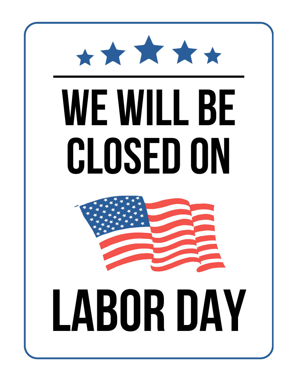 Closed Sign Template - Labor Day Download Printable Pdf intended for Printable Labor Day Signs