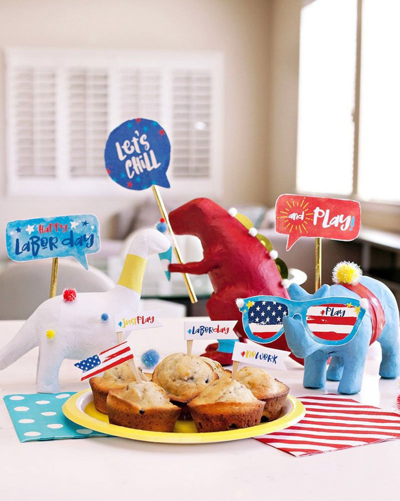 Cute &amp;amp; Crafty Labor Day Printables // Hostess With The Mostess® in Printable Labor Day Decorations