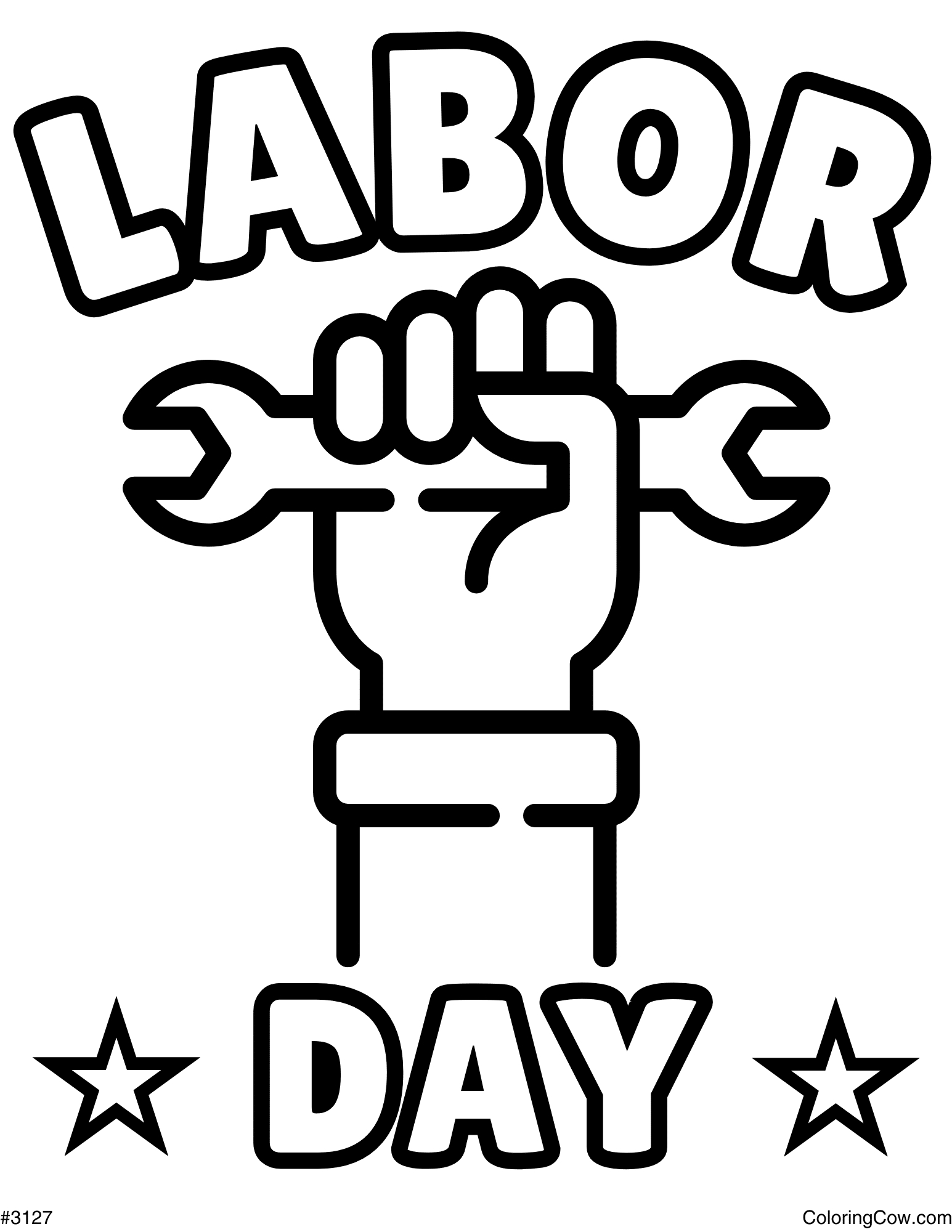 Easy Labor Day Coloring Page throughout Labor Day Coloring Page Printable