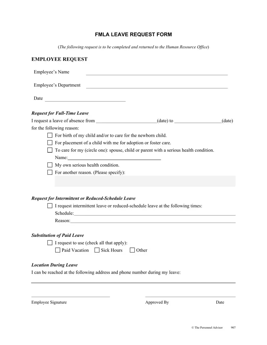 Fmla Leave Form ≡ Fill Out Printable Pdf Forms Online for Dept Of Labor Fmla Forms Printable