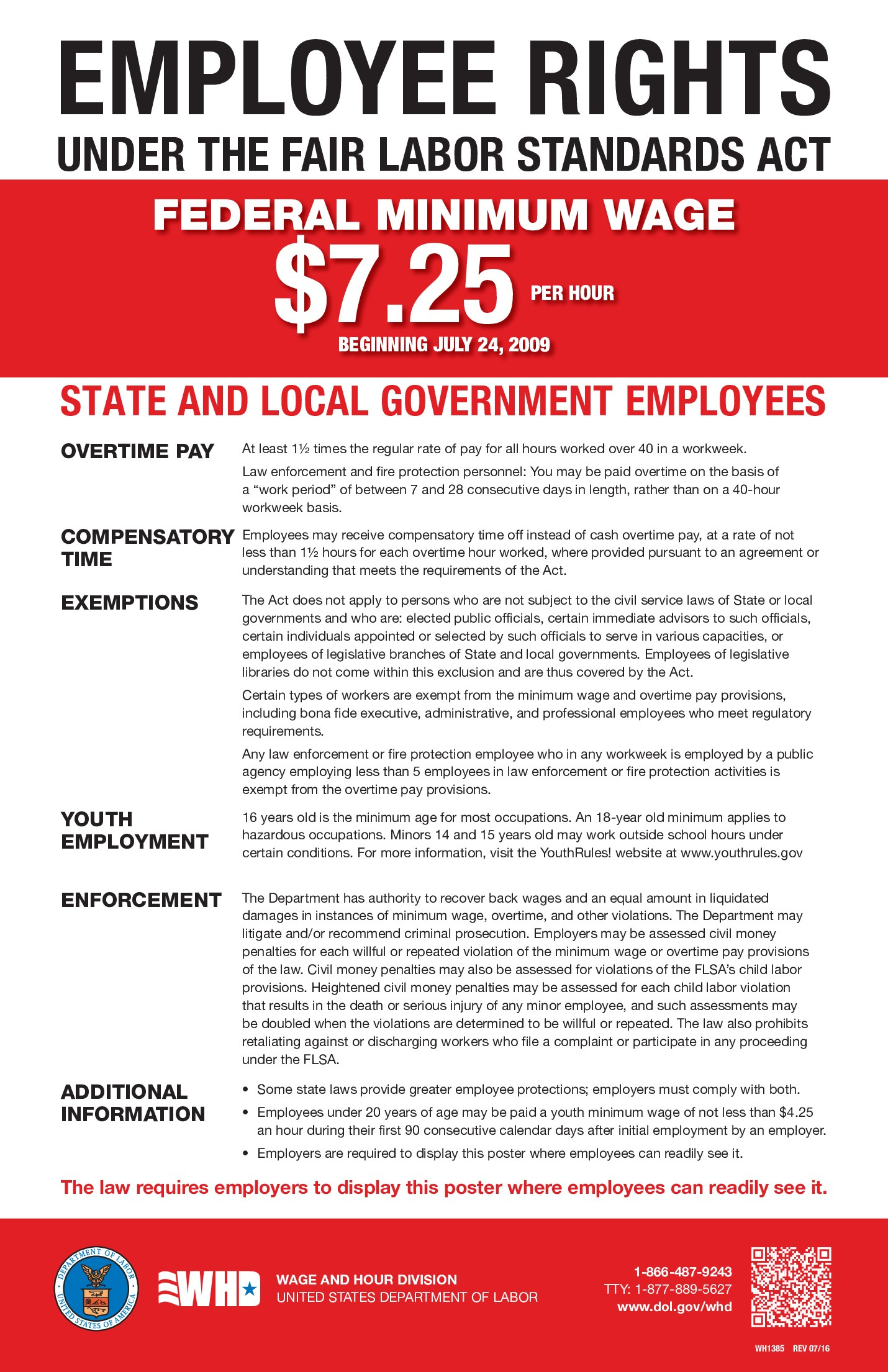 Free Federal State &amp;amp;Amp; Local Government Labor Law Poster 2025 inside Printable Labor Law Poster By State