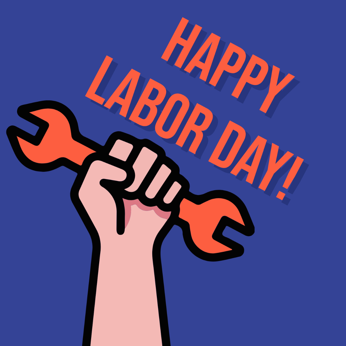 Free Happy Labor Day Outline Clip Art Template To Edit Online regarding Free Printable Clip Art Labor Day