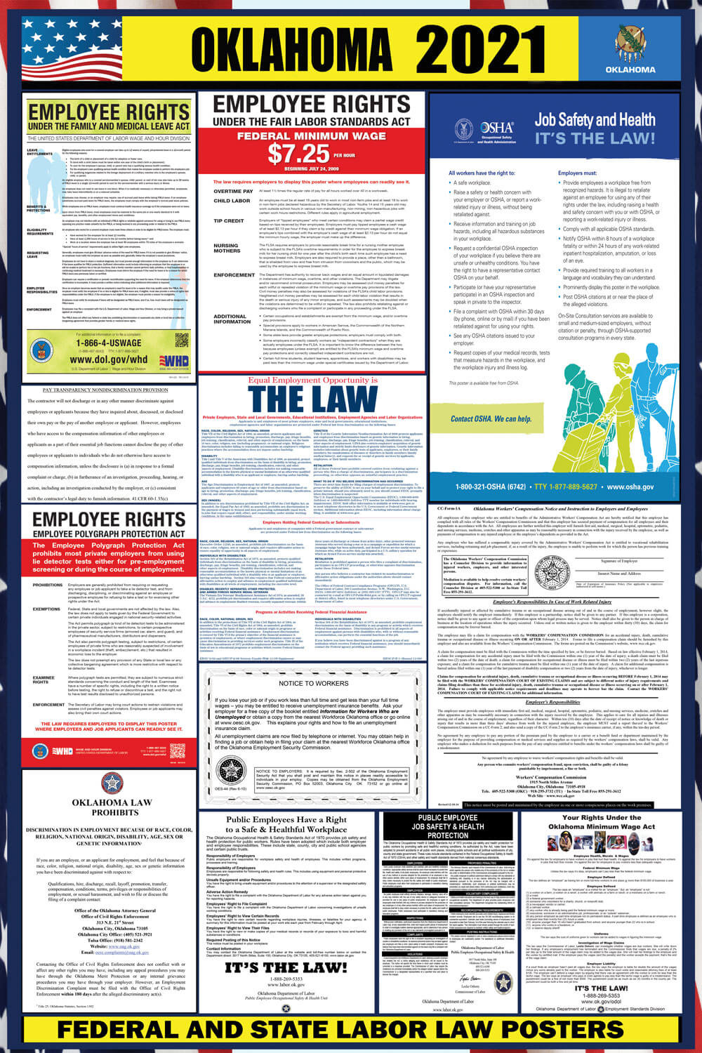 Free Oklahoma Labor Law Posters For 2021 | Laborlawhrsigns with Oklahoma Labor Law Posters Free Printable