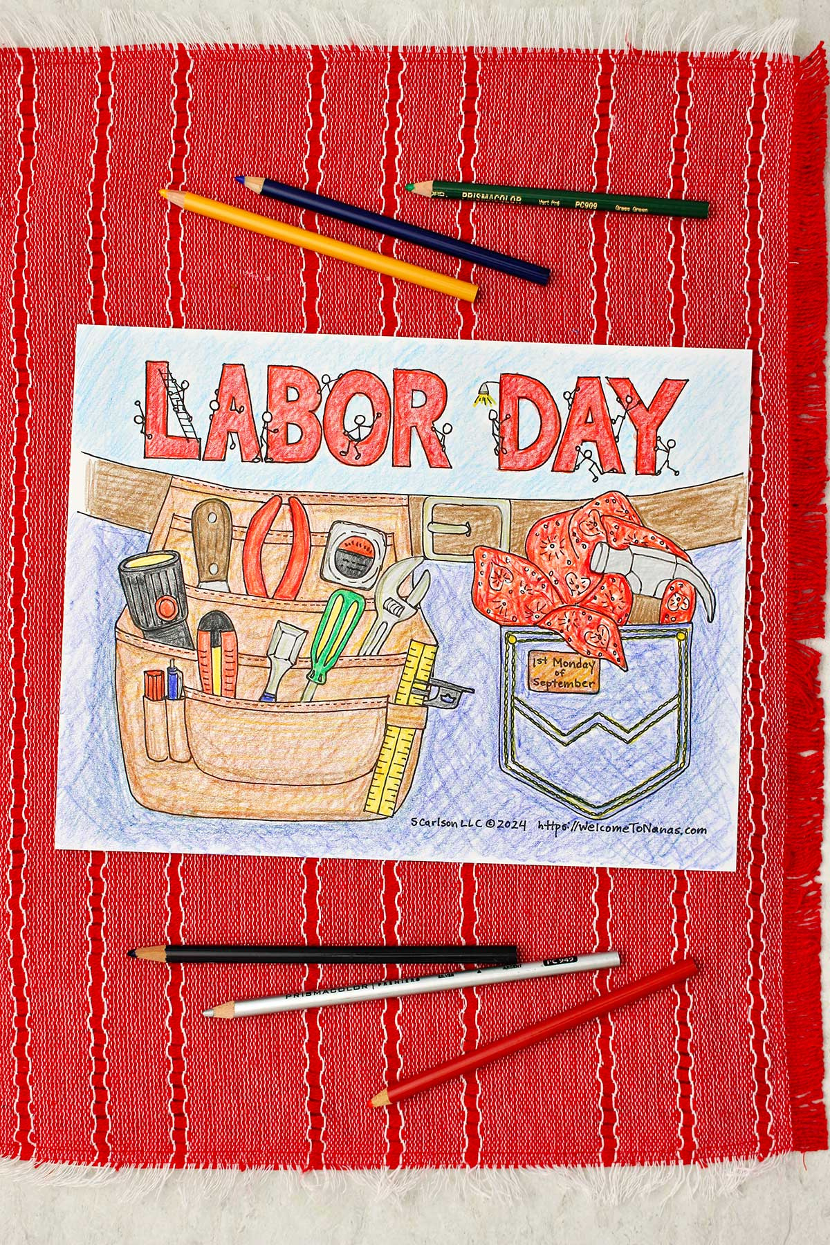 Free Printable Labor Day Coloring Page | Welcome To Nana&amp;#039;S with Free Printable Clip Art Labor Day
