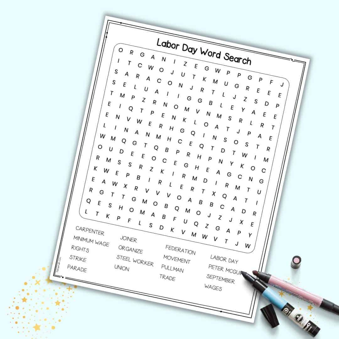 Free Printable Labor Day Word Search Puzzle - The Artisan Life throughout Free Printable Labor Day Word Search Puzzles