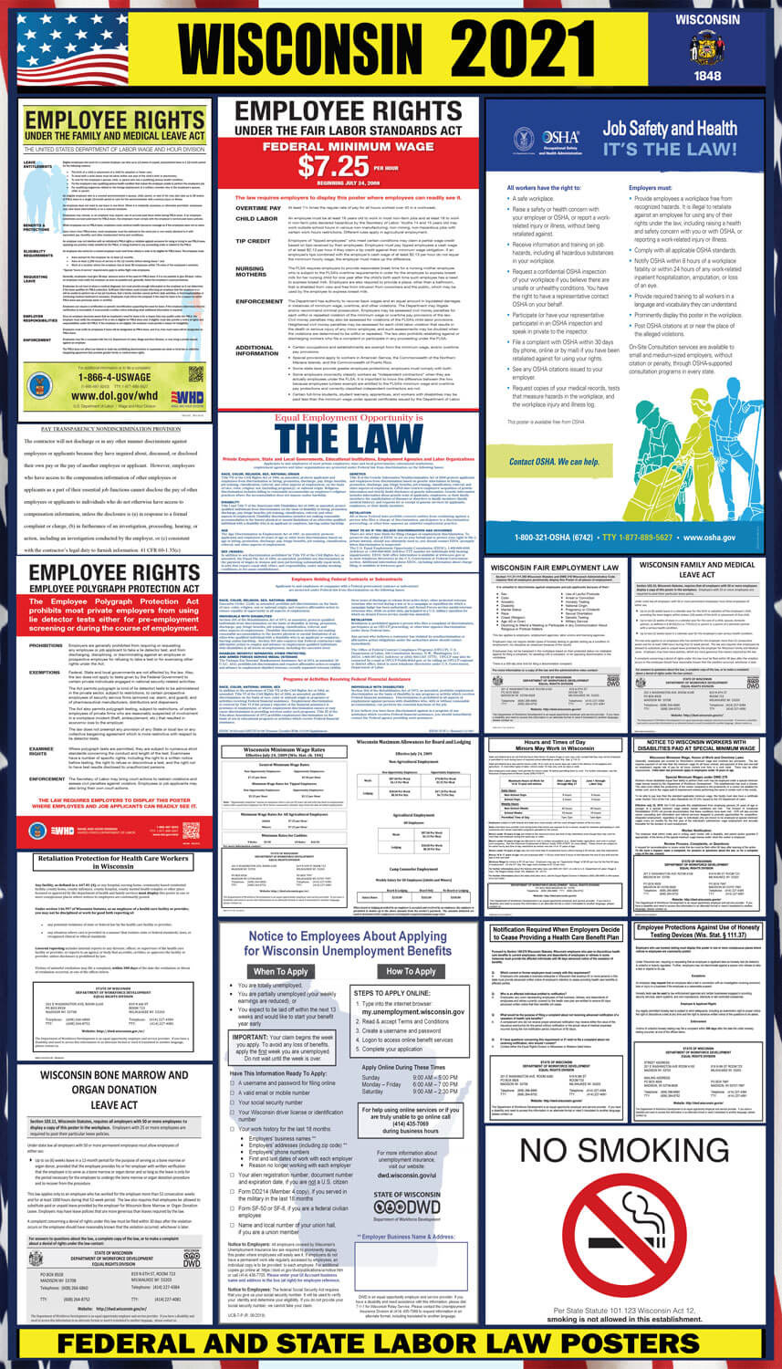 Free Wisconsin Labor Law Posters For 2021 | Laborlawhrsigns with regard to Wisconsin Labor Law Posters Free Printable
