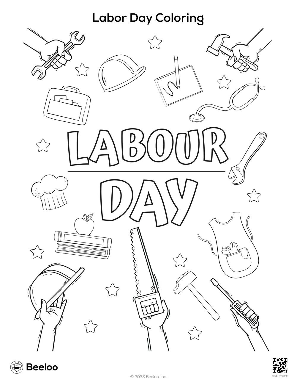 Labor Day Coloring • Beeloo Printable Crafts And Activities For Kids with regard to Labor Day Printable Activities