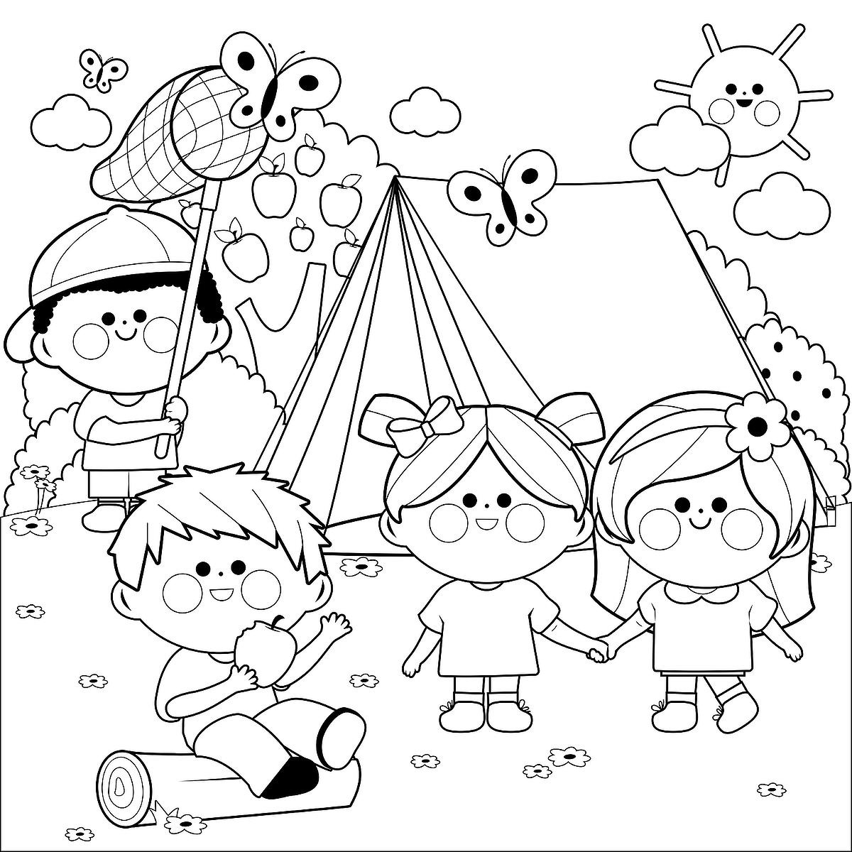Labor Day Coloring Pages For Kids: Fun Printable Coloring Pages regarding Printable Labor Day Coloring Pages