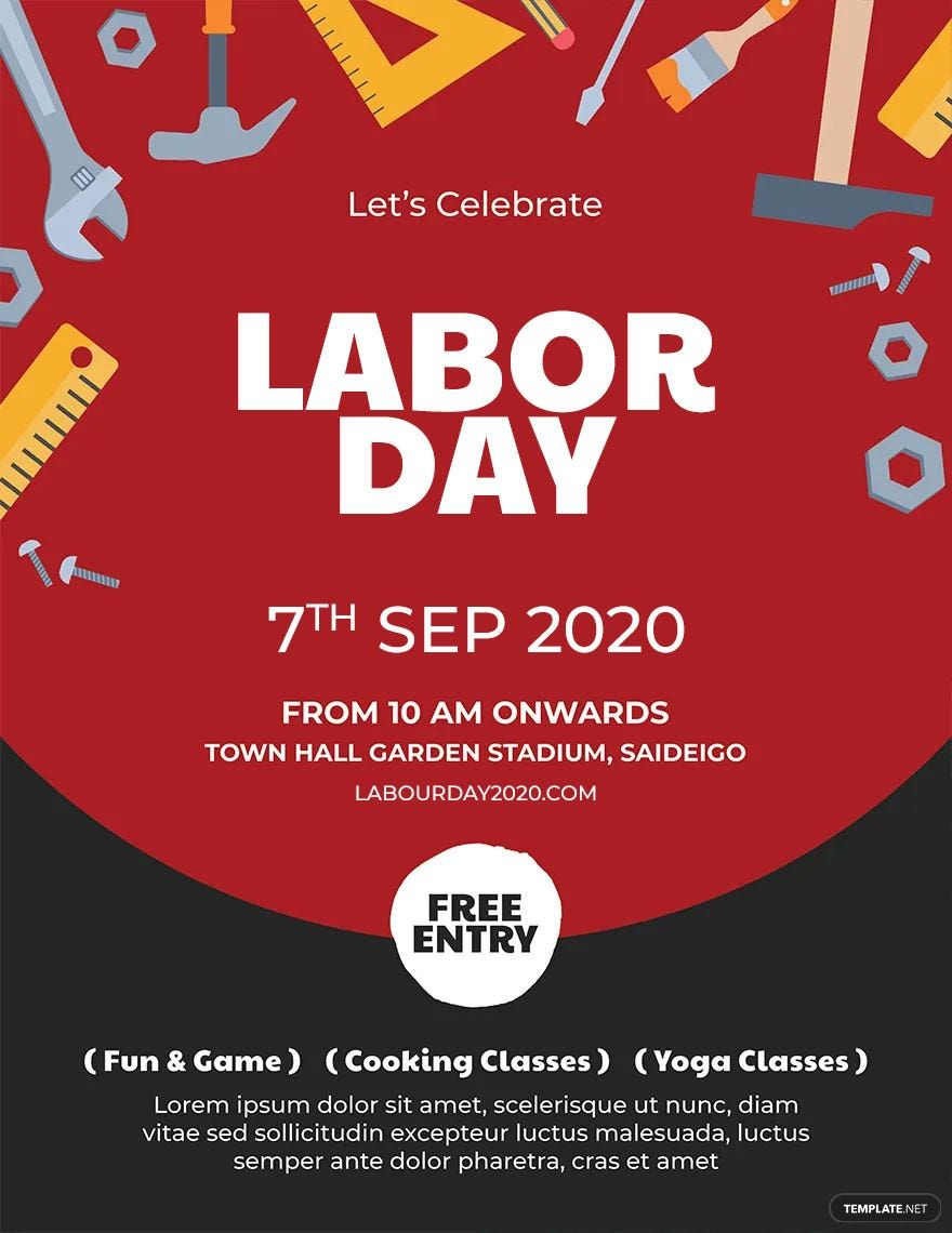 Labor Day Flyer Template In Psd, Word, Publisher, Google Docs with Free Editable Labor Day Flyers Printable