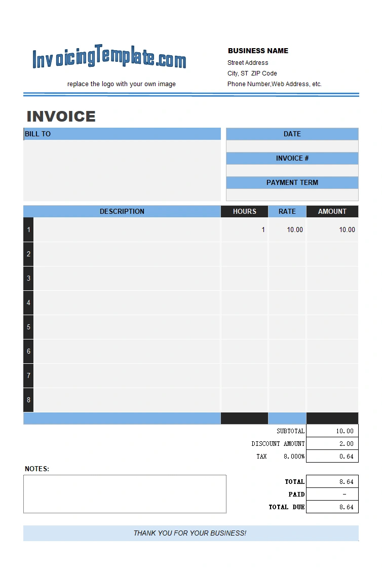 Labor Invoicing Sample throughout Labor Receipt Printable