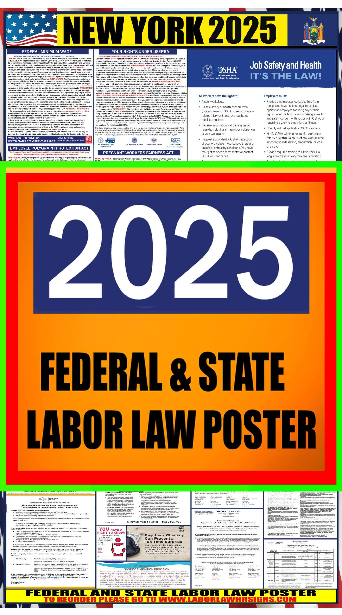 Osha Safety Poster Printable Free 2025 Printable State &amp;amp; Federal throughout New York &amp;amp;amp; Federal Printable Labor Laws