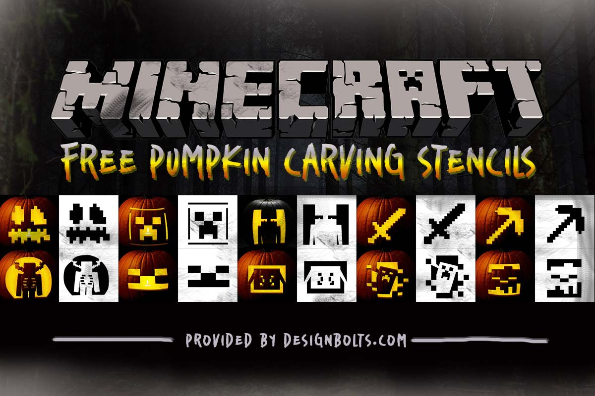 10 Free Minecraft Pumpkin Carving Stencils For Halloween 2025 throughout Printable Minecraft Pumpkin Stencil