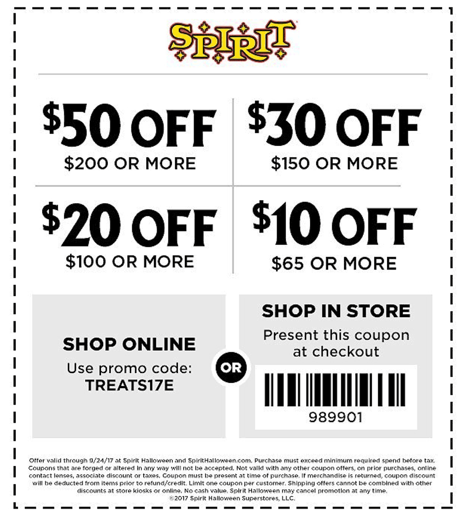 $10 Off $65 &amp;amp; More At Spirit Halloween, Or Online Via Promo Code inside Spirit Halloween 2025 Printable