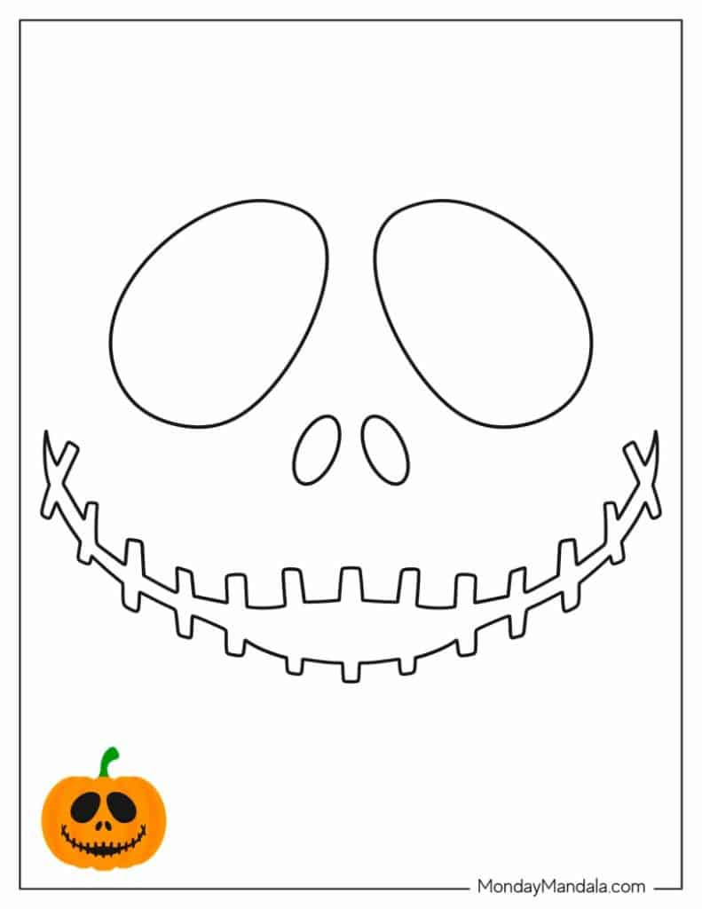 100 Pumpkin Carving Stencils (Free Pdf Printables) inside Printable Jack Skellington Pumpkin Carving Stencil
