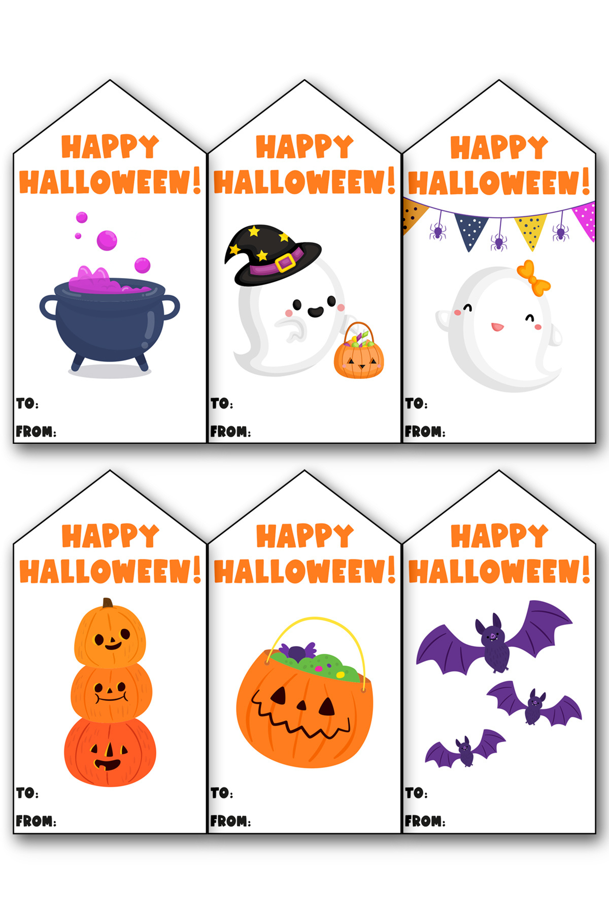 102 Free Printable Happy Halloween Gift Tags In One Download in Template Free Printable Halloween Gift Tags