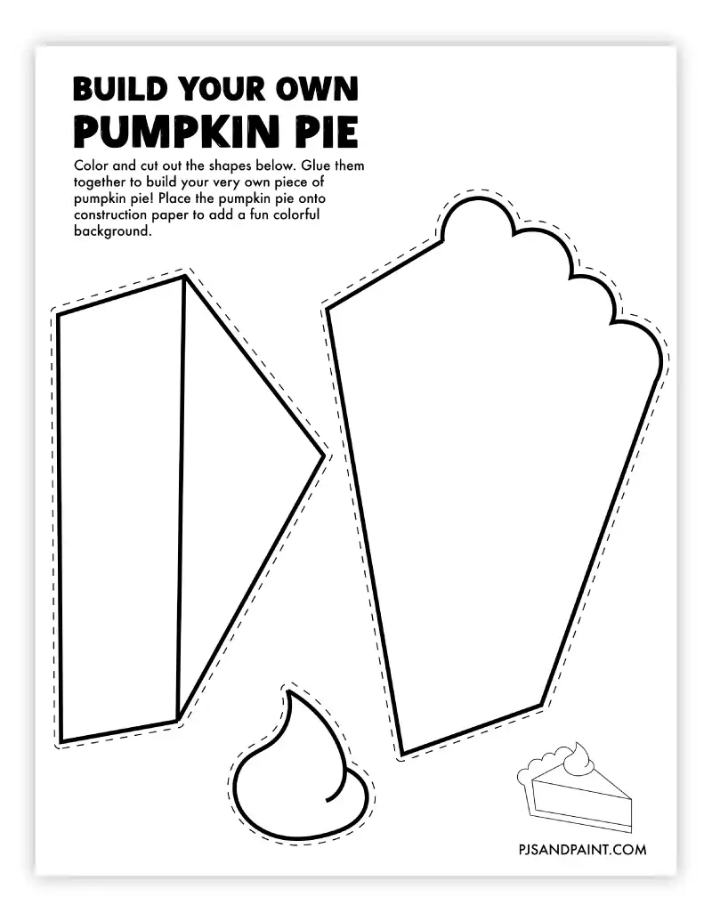 11 Free Printable Fall Themed “Build Your Own” Activities - Pjs intended for Printable Pumpkin Pie Template