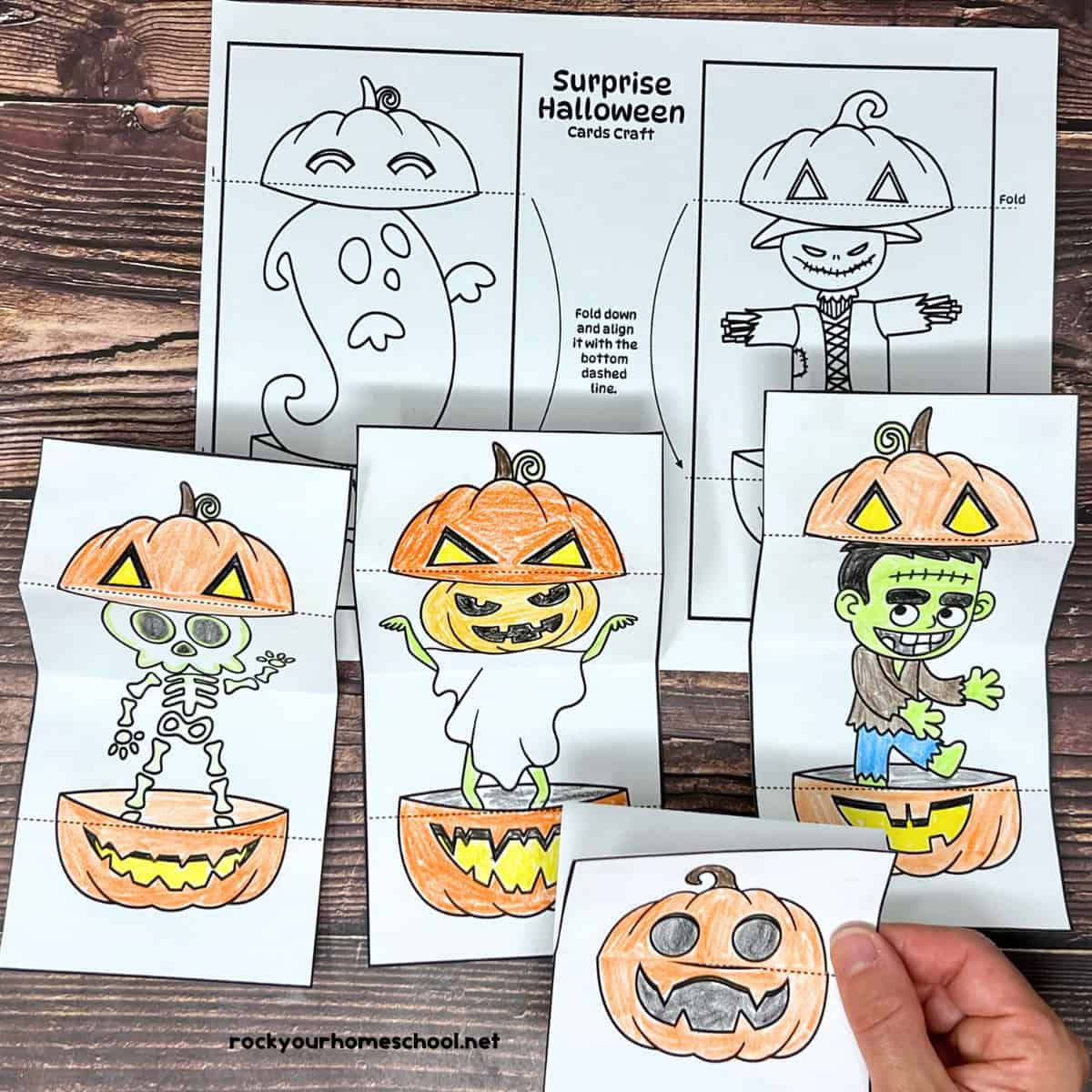 12 Free Printable Halloween Cards With Fun Hidden Surprises - Rock pertaining to Foldable Printable Halloween Cards