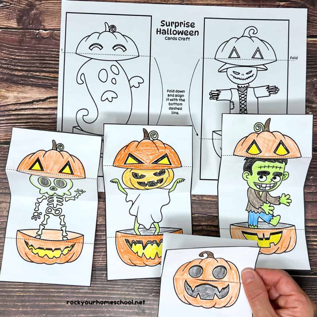 12 Free Printable Halloween Cards With Fun Hidden Surprises - Rock pertaining to Printable Halloween Cards To Color